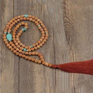 Mala Meditation Yoga Necklace With Turquoise